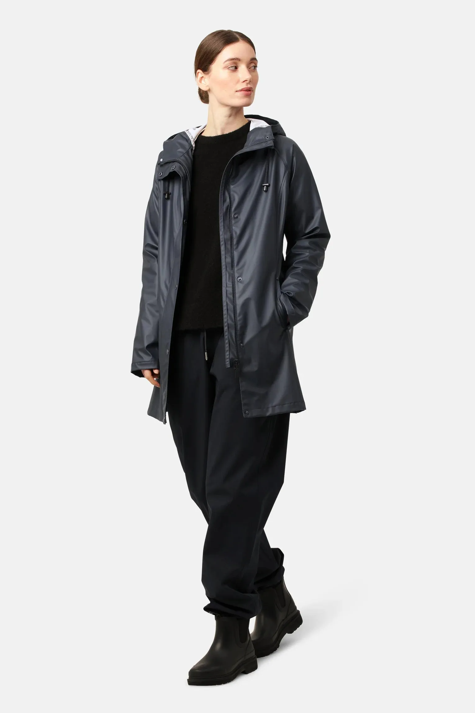 ILSE JACOBSEN RAIN87 MID LENGTH COAT | Dark Indigo