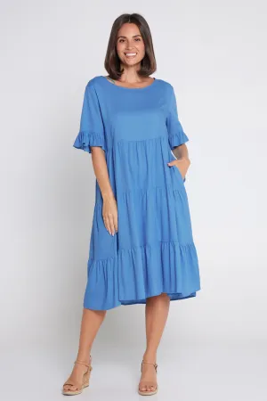 Jackson Linen Dress - Blue