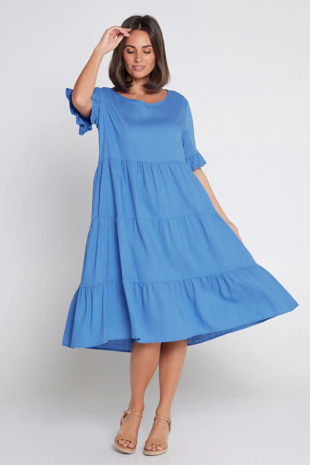 Jackson Linen Dress - Blue