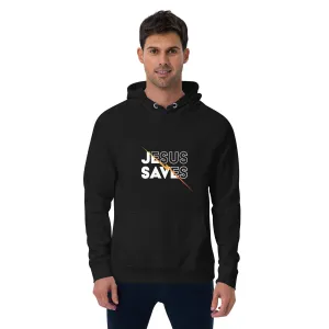 Jesus Saves Graphics Men Eco Raglan Hoodie