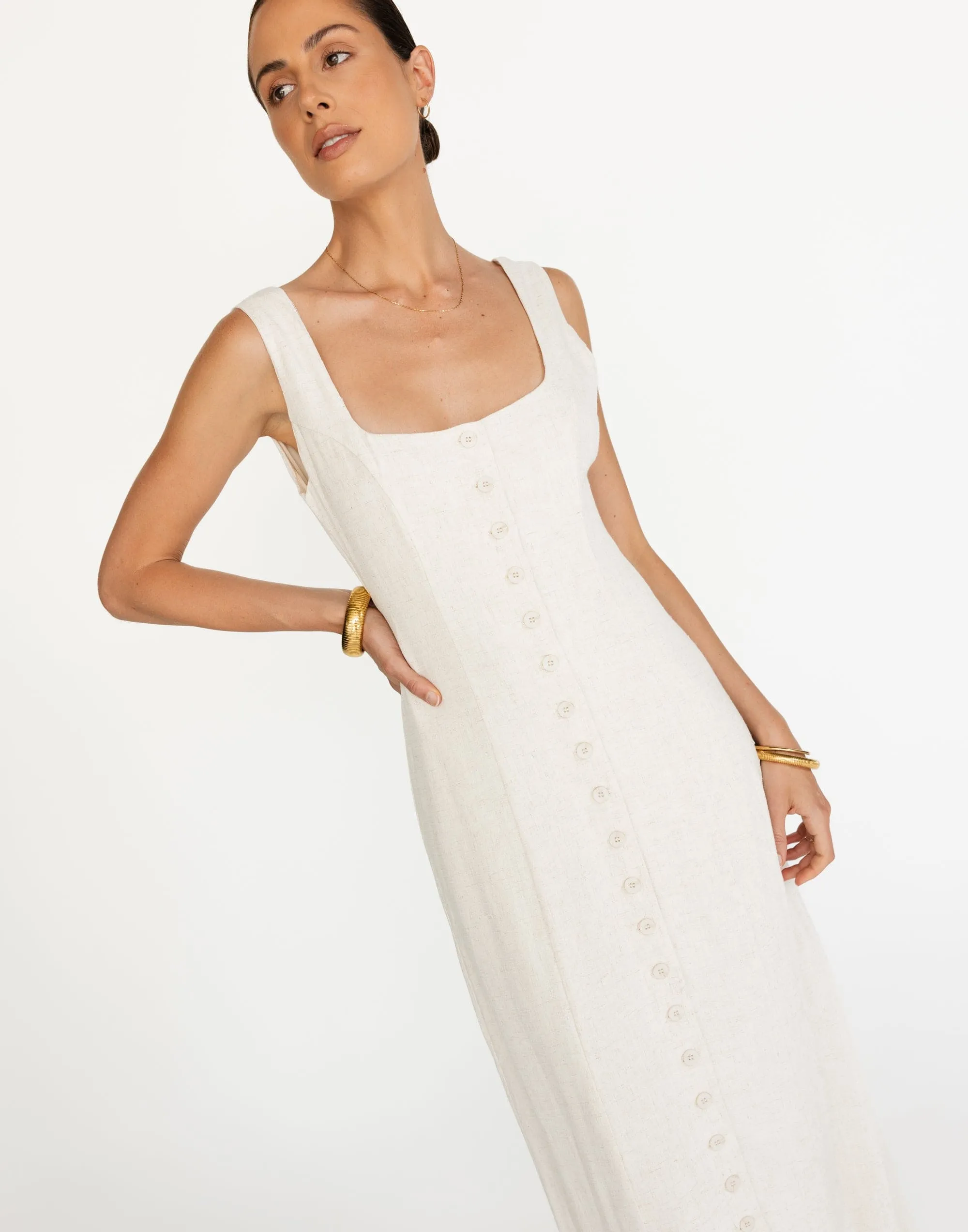 Joni Maxi Dress (Oat)