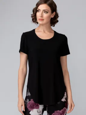 Joseph Ribkoff T Black Round Neck T-Shirt 183220 11