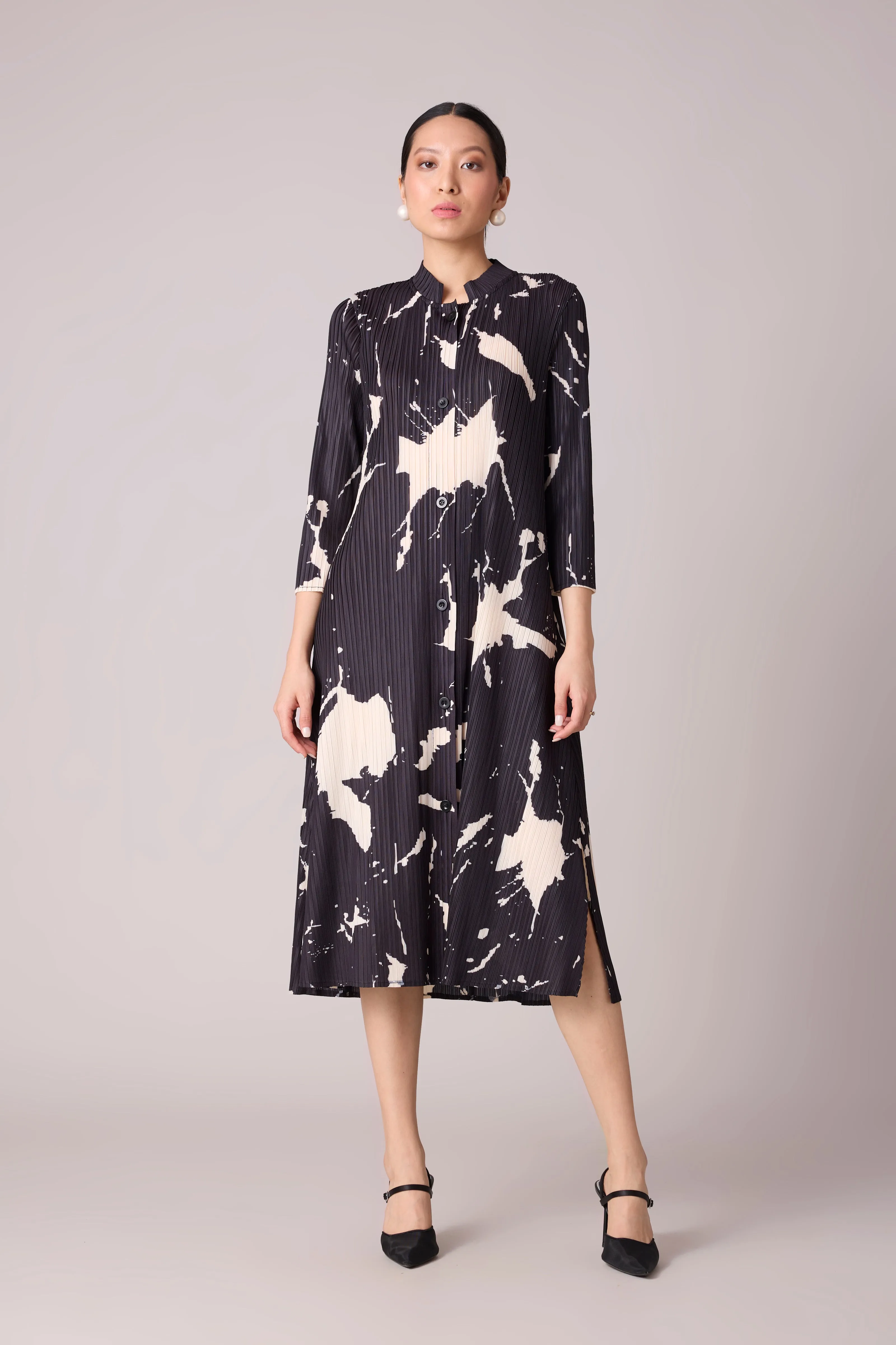 Julia Print Dress - Black