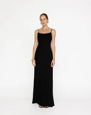 June Maxi Dress (Black)