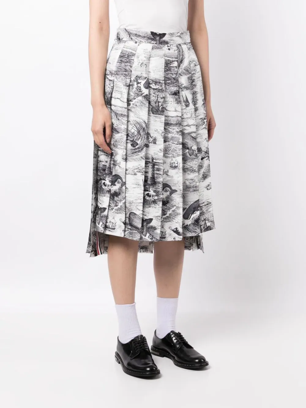 Knee Length Classic Pleated Skirt