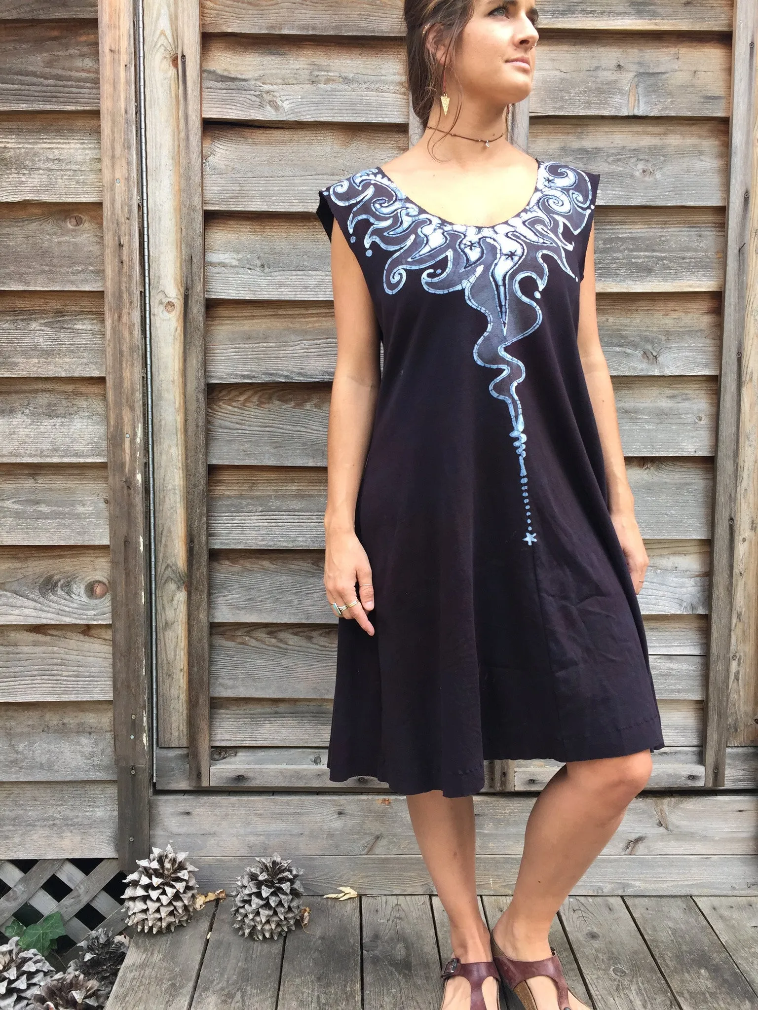 Lava Rock Organic Cotton Handmade Batik Dress