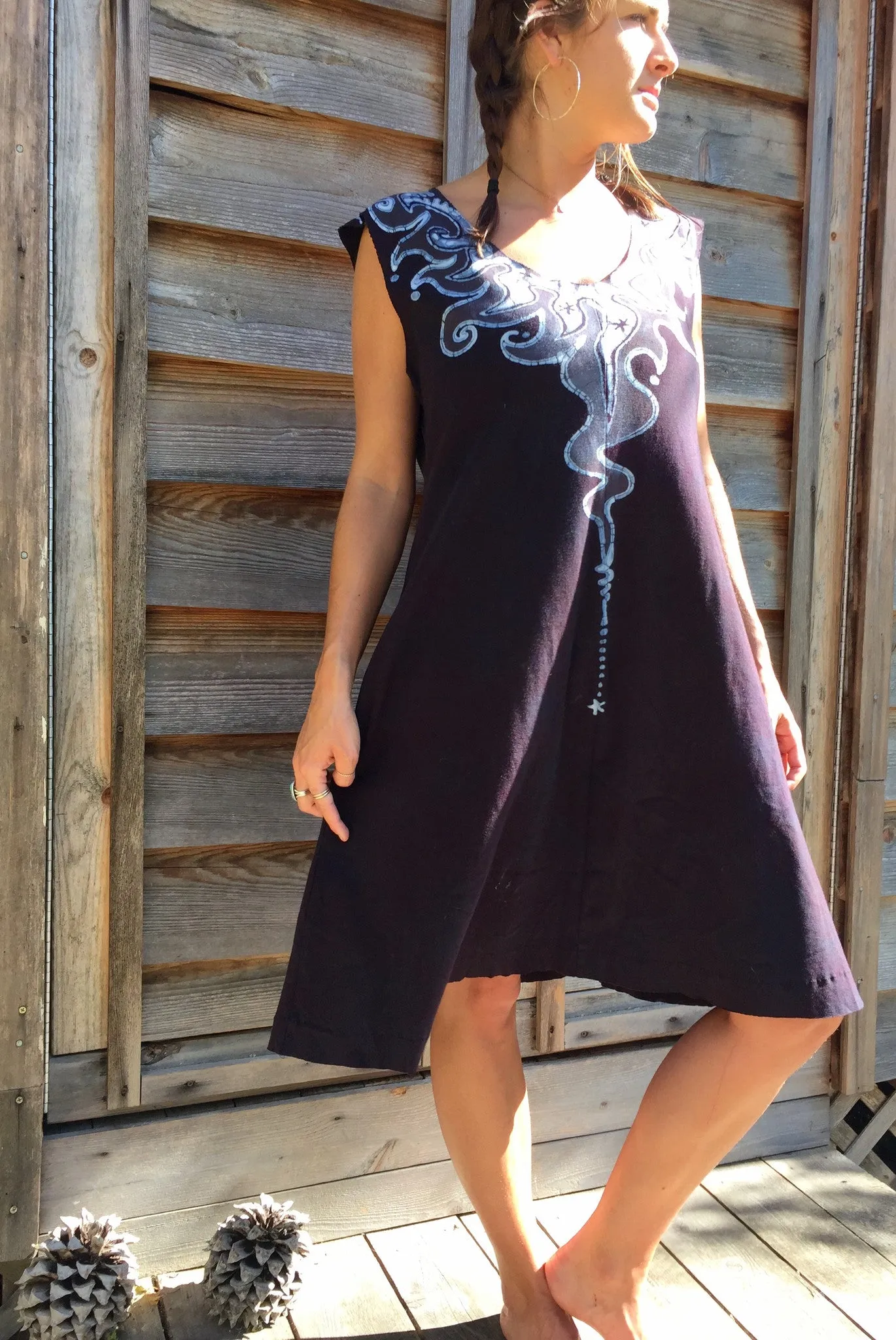 Lava Rock Organic Cotton Handmade Batik Dress