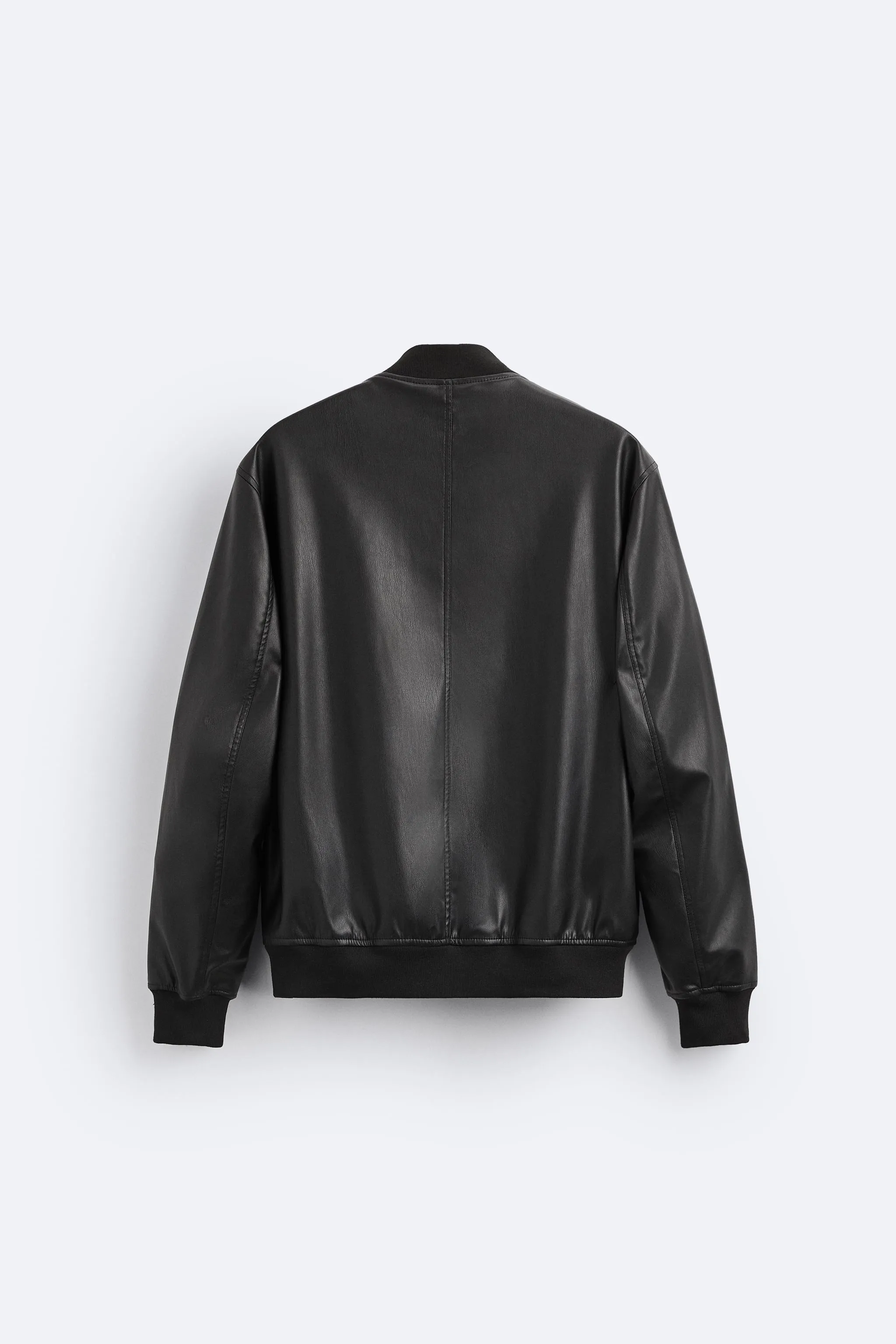 LEATHER BOMBER BLACK