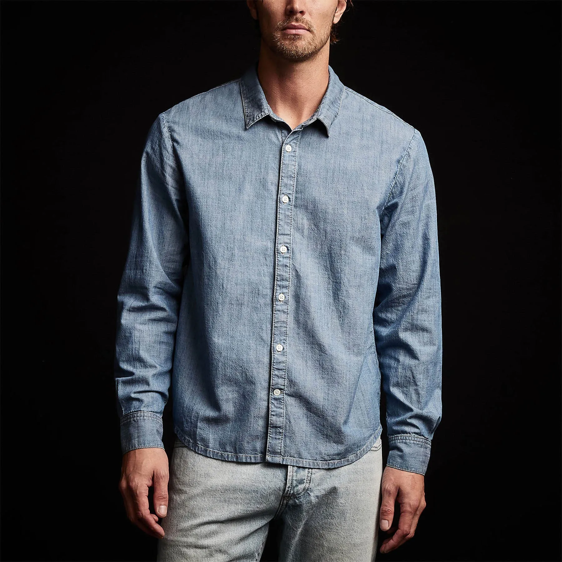 Lightweight Denim Shirt - Light Wash