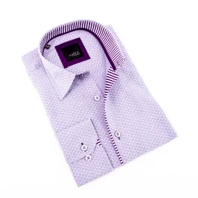 Lilac Stripes Button Down Jacquard Shirt