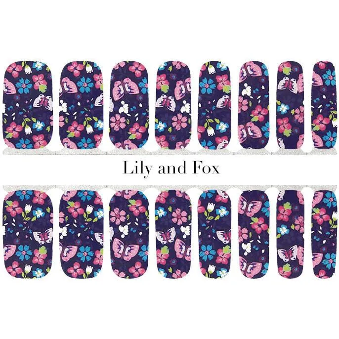 Lily and Fox - Nail Wrap - Springtime Blues