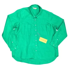 Linen Long Sleeve Pocket Shirt Emerald