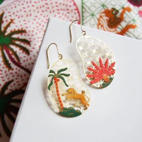 Lion Frolicking Earrings