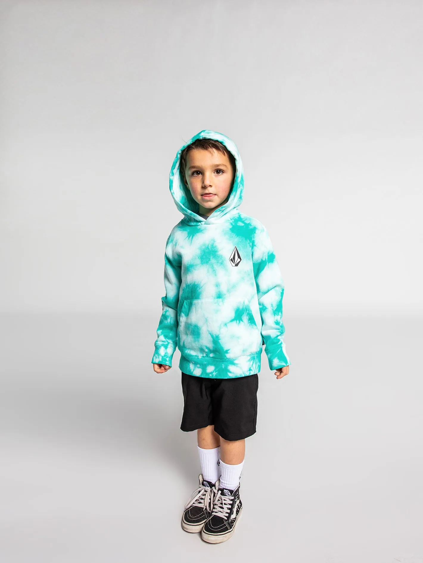 Little Boys Iconic Stone Hoodie - Tie Dye