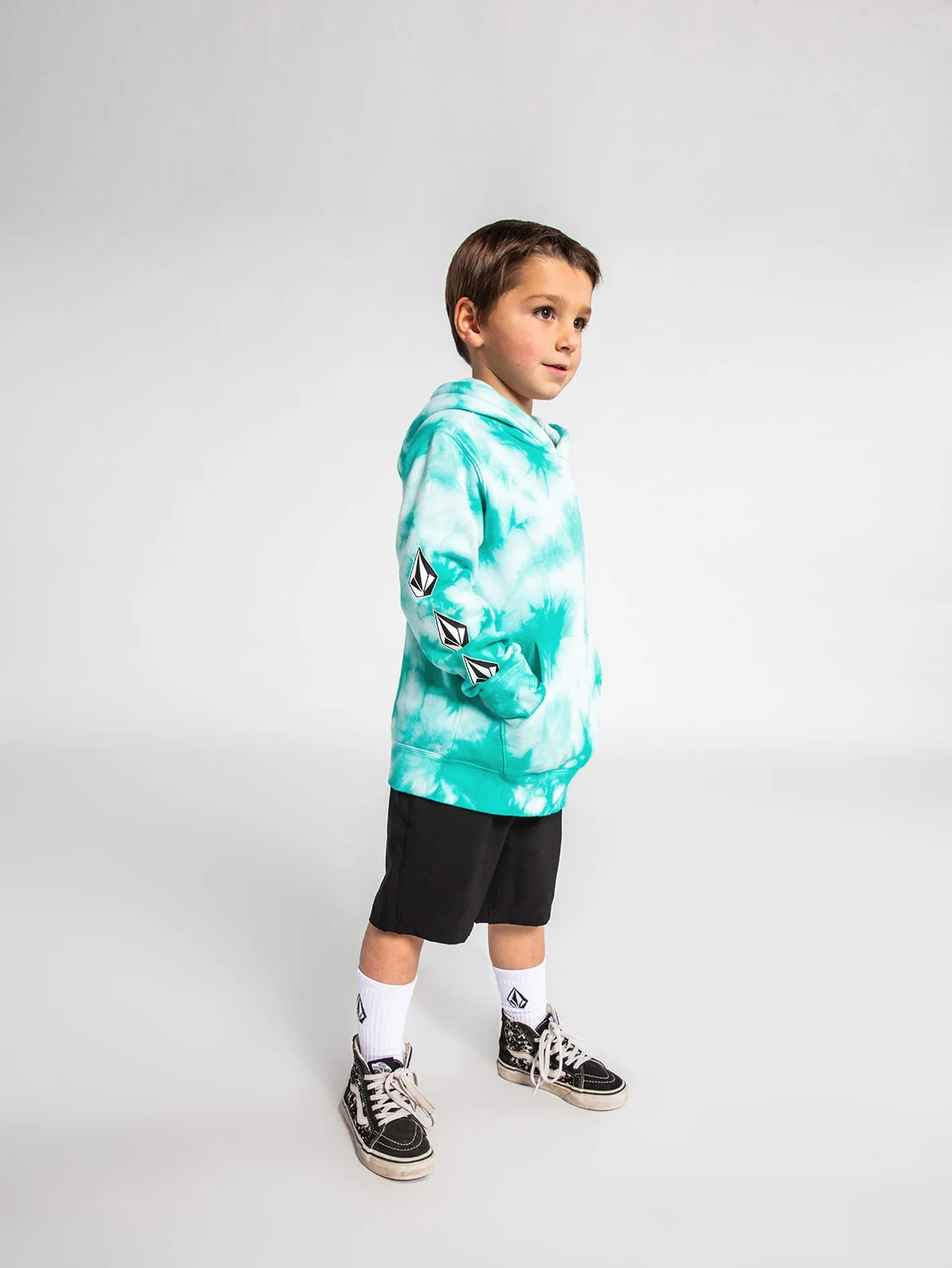 Little Boys Iconic Stone Hoodie - Tie Dye