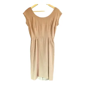 London Town Linen Taupe Cap Sleeved Dress UK Size 10