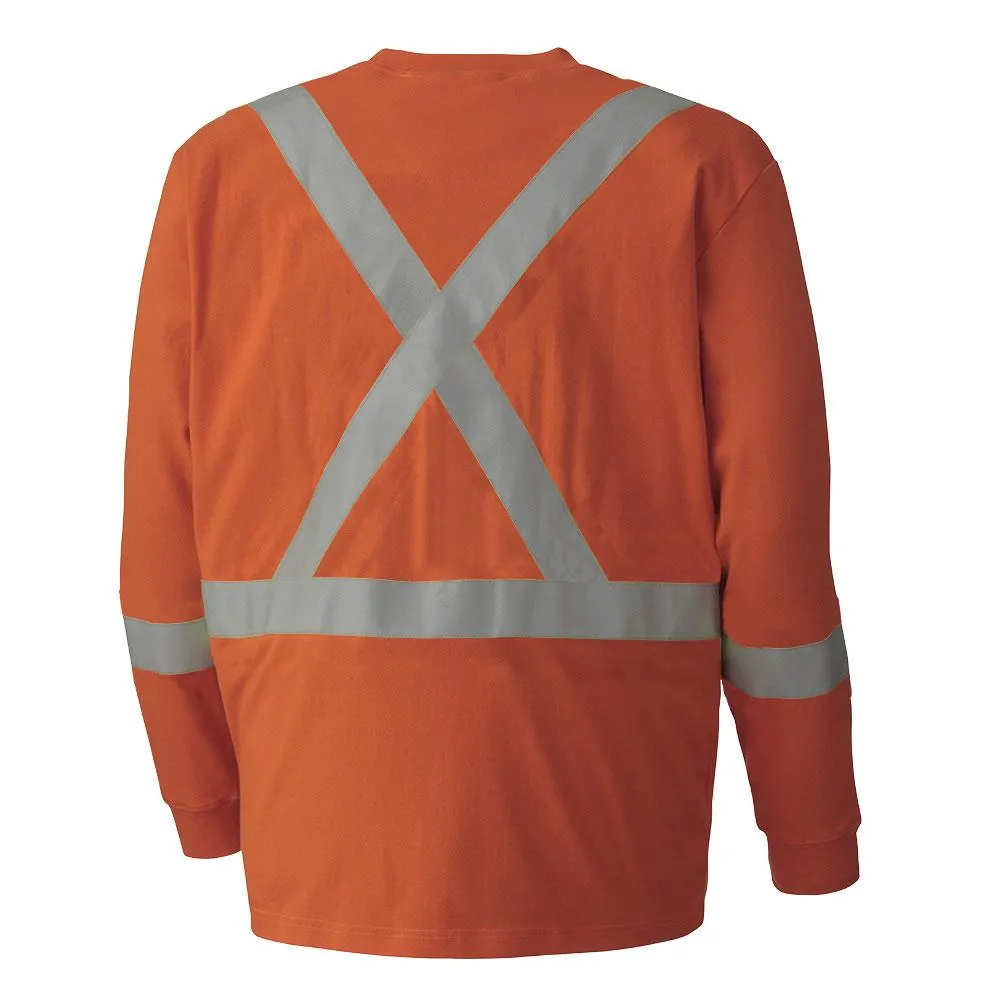 Long-Sleeved Shirt - Pioneer Hi-Viz Flame Resistant Cotton Safety Shirt, 339SFA / 340SFA