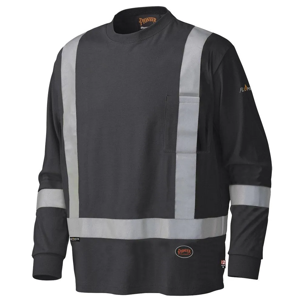 Long-Sleeved Shirt - Pioneer Hi-Viz Flame Resistant Cotton Safety Shirt, 339SFA / 340SFA