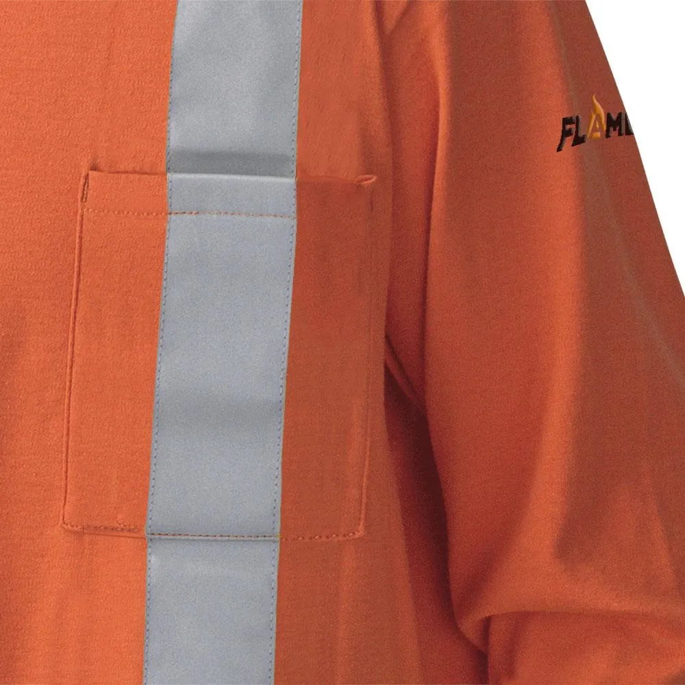 Long-Sleeved Shirt - Pioneer Hi-Viz Flame Resistant Cotton Safety Shirt, 339SFA / 340SFA