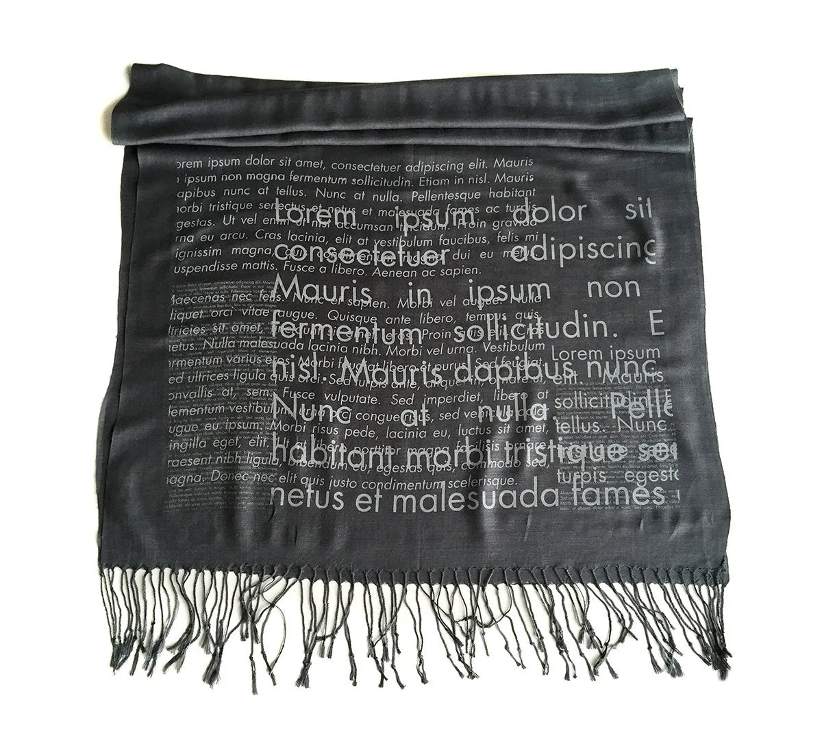 Lorem Ipsum Scarf. Linen weave pashmina.