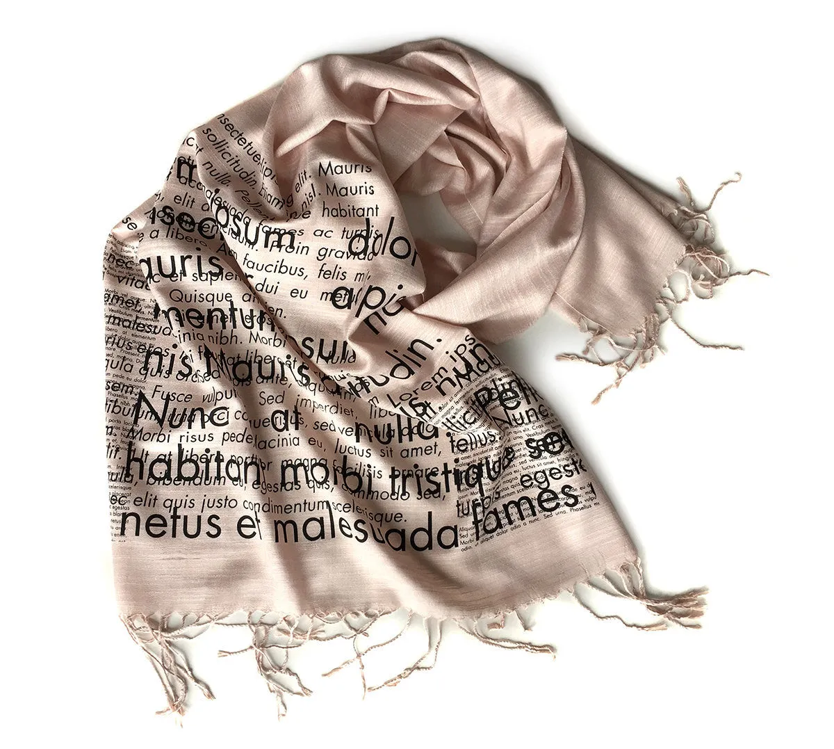 Lorem Ipsum Scarf. Linen weave pashmina.