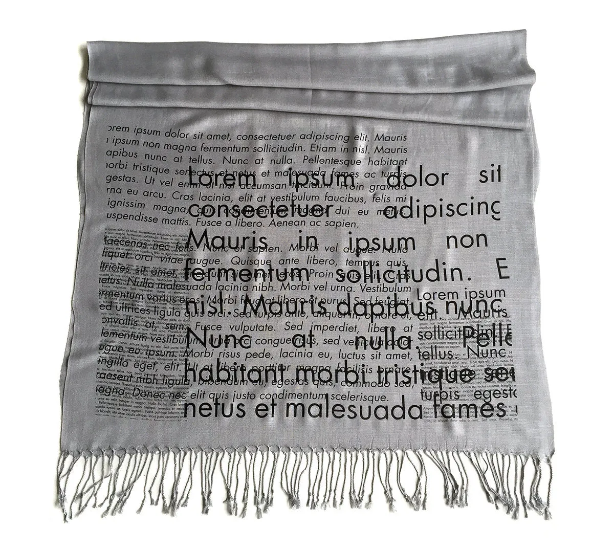 Lorem Ipsum Scarf. Linen weave pashmina.