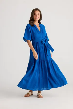 Lynwood Linen Dress - Sapphire