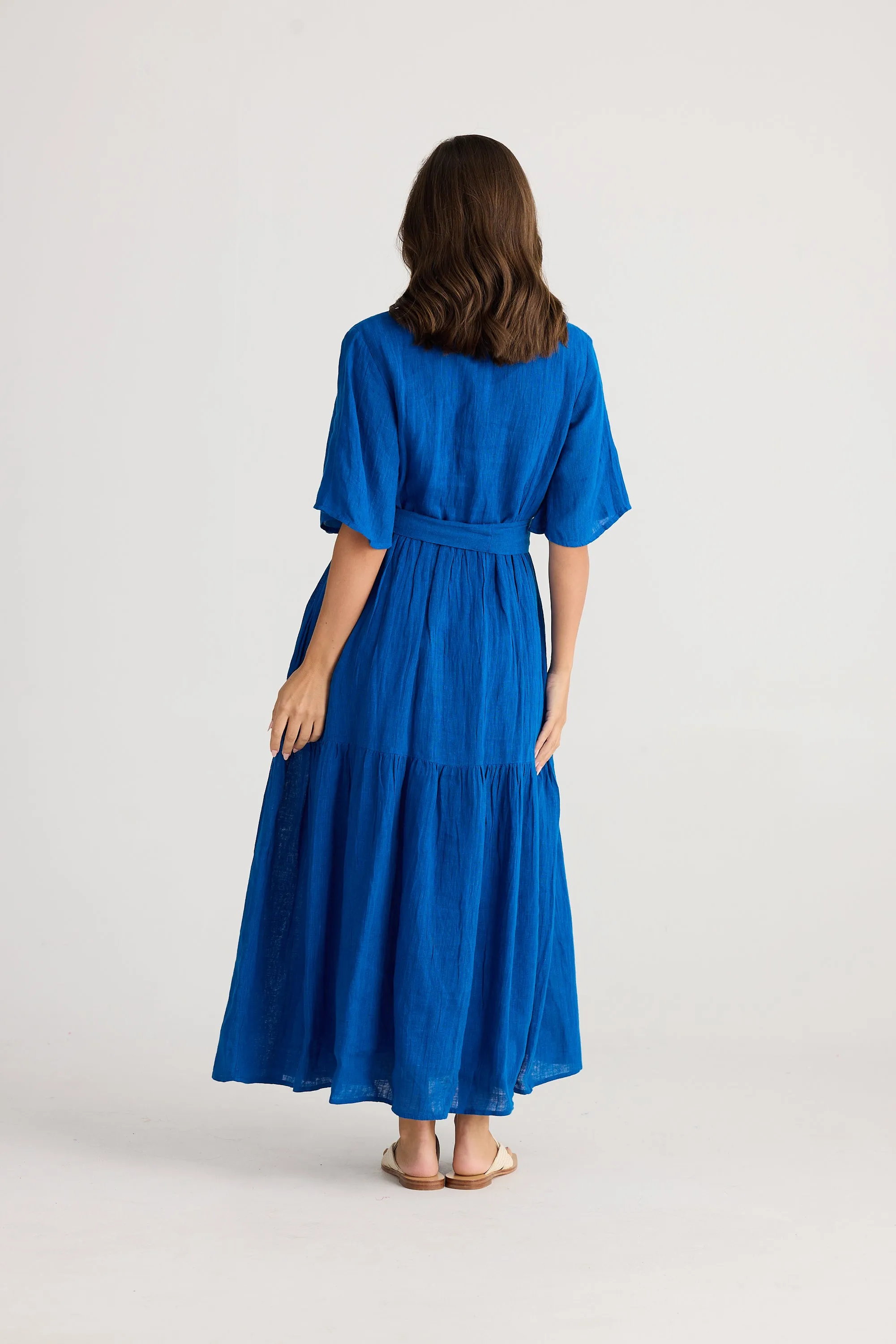 Lynwood Linen Dress - Sapphire