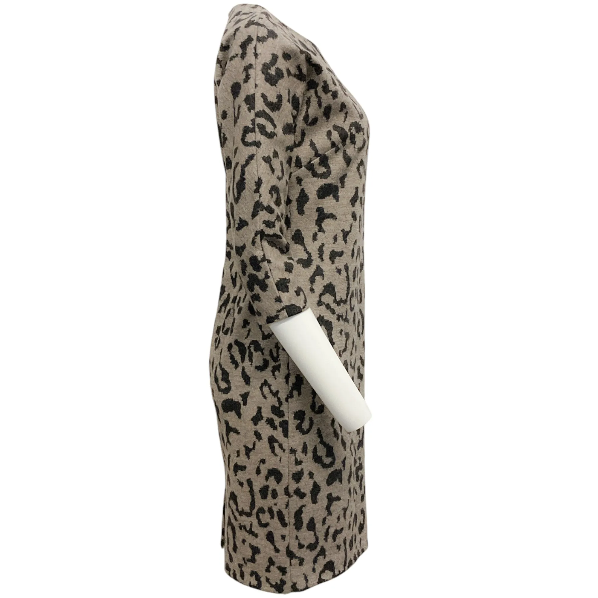 Max Mara Taupe / Black Animal Print Dress