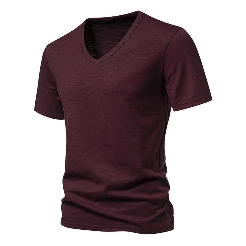 Men V-Neck Short Sleeves T-Shirt