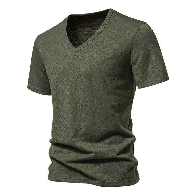 Men V-Neck Short Sleeves T-Shirt