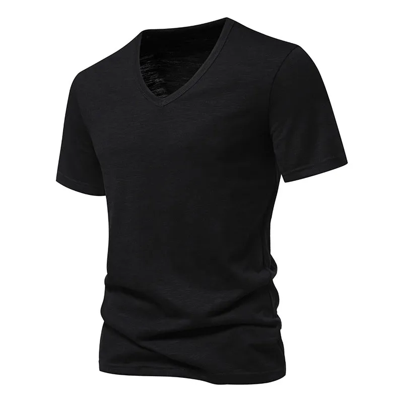 Men V-Neck Short Sleeves T-Shirt