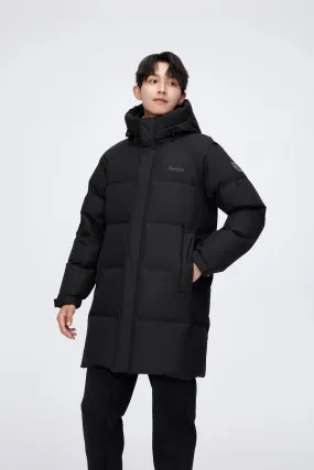 Men’s full-length down coat with hood 5229