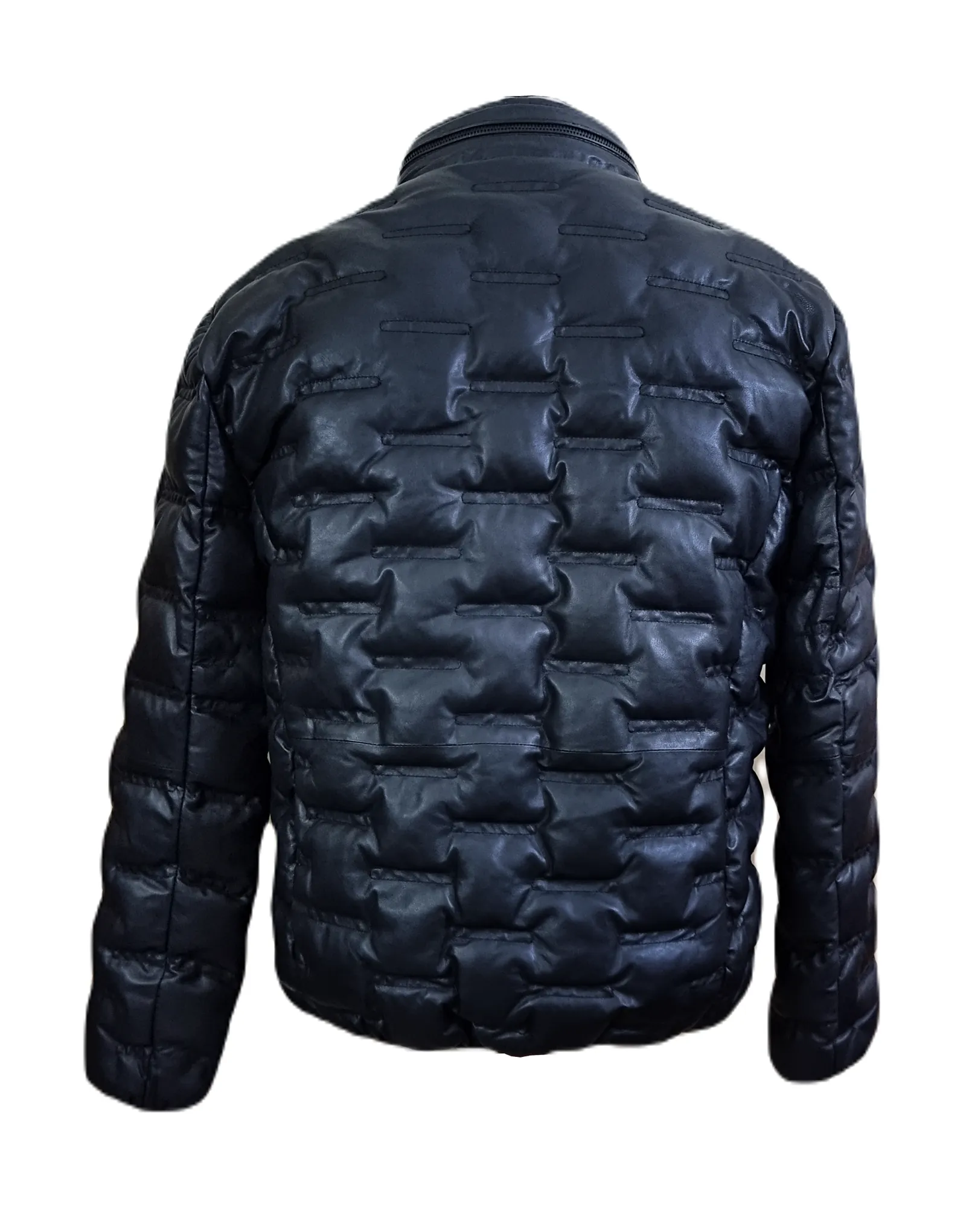 Mens Quilted Puffer Jacket Biker Style Fashion Outdoor Stylish Superior Quality Jacket - ELM44