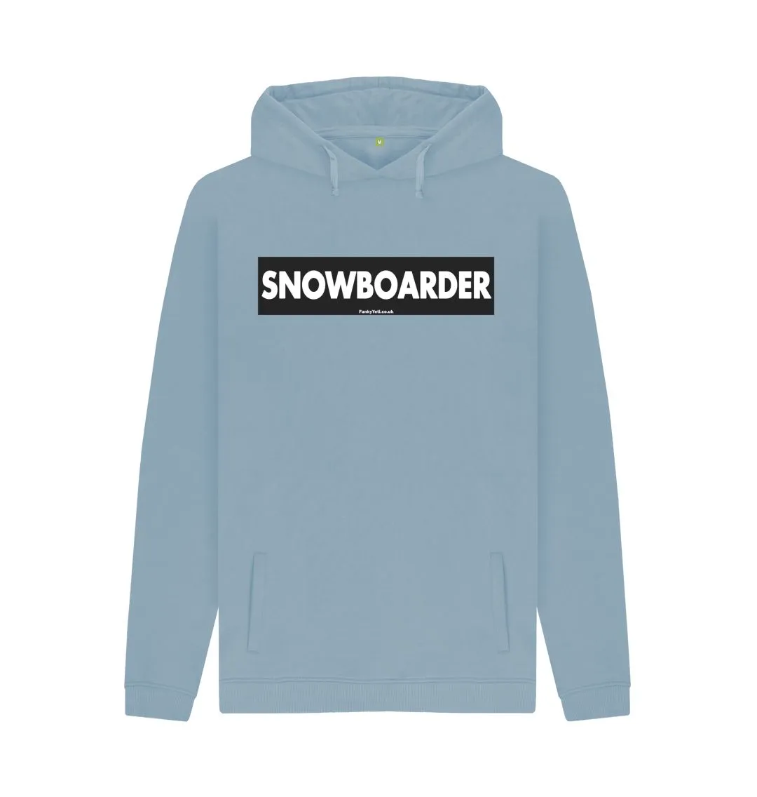 Men's Snowboarder Censor Bar Organic Pullover Hoodie