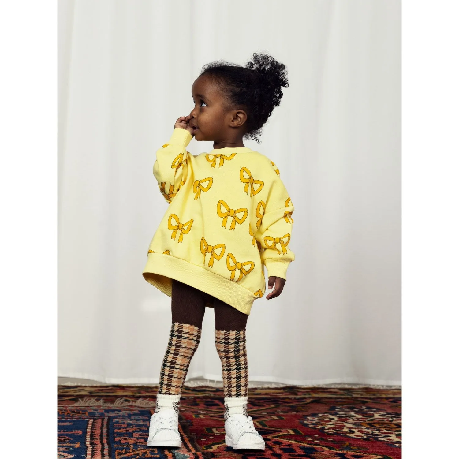 Mini Rodini Yellow Bow Aop Sweatshirt