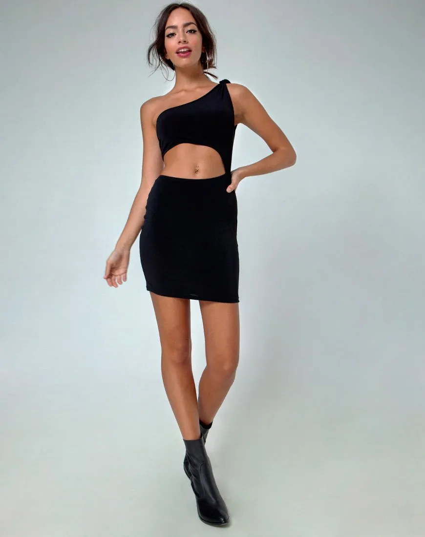 Mireya Cutout Dress in Black