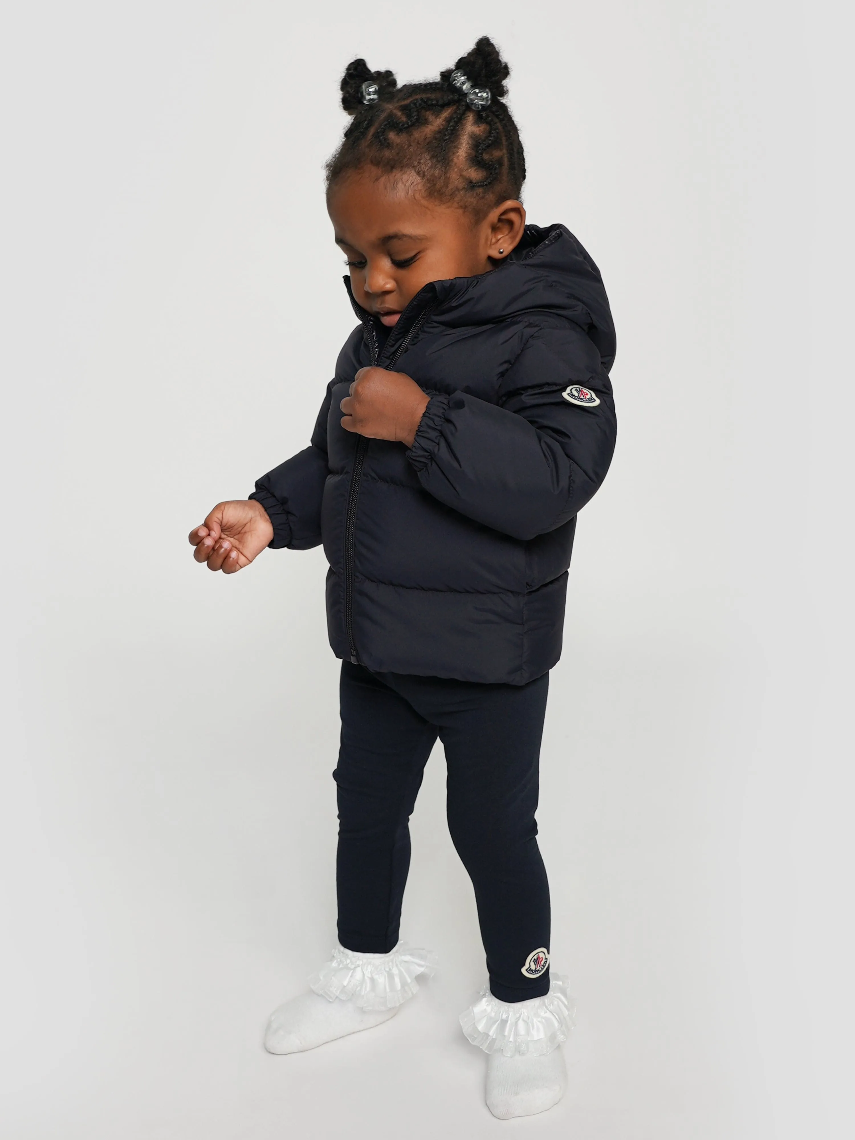 Moncler Enfant Baby Girls Down Padded Sharon Jacket in Navy