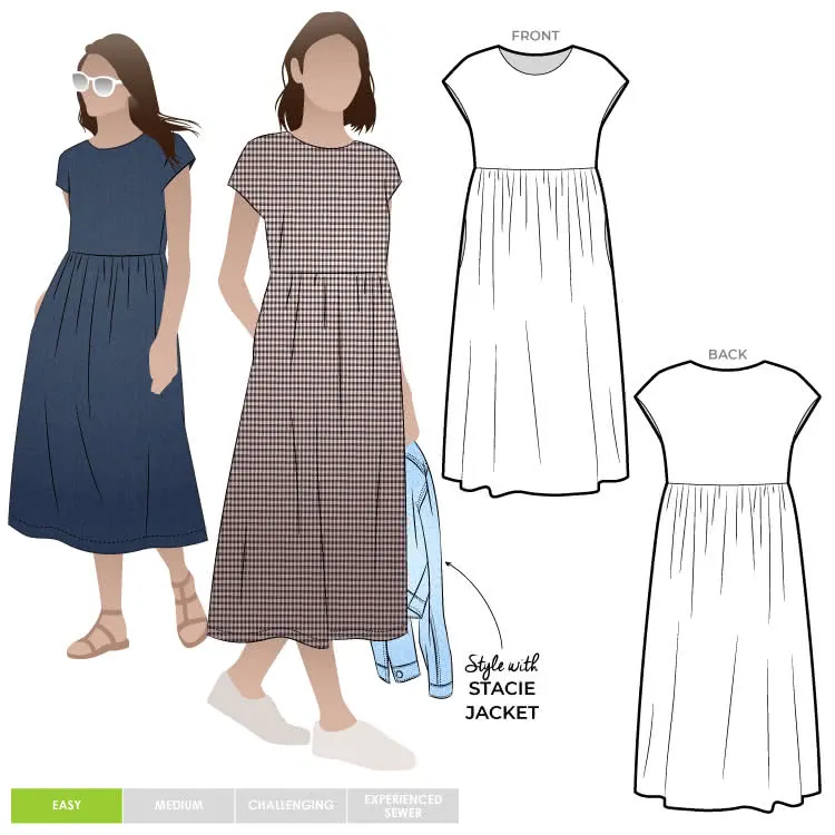 Montana Midi Dress - Sewing Pattern | Style Arc