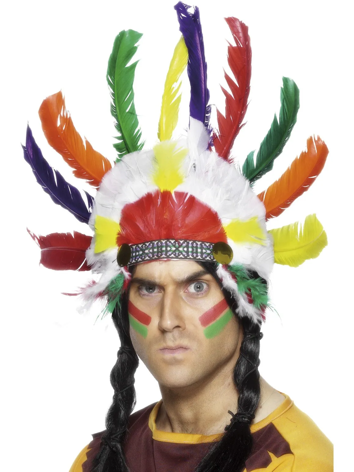 Multi Coloured Native American Inspired Headdress