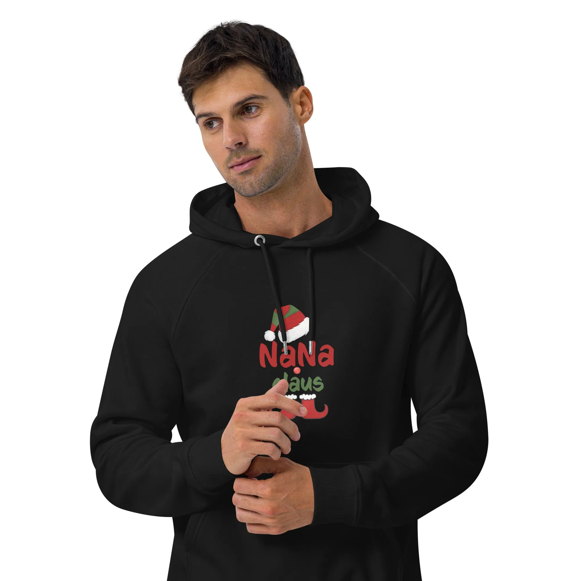 Nana Claus Graphics Men Eco Raglan Hoodie