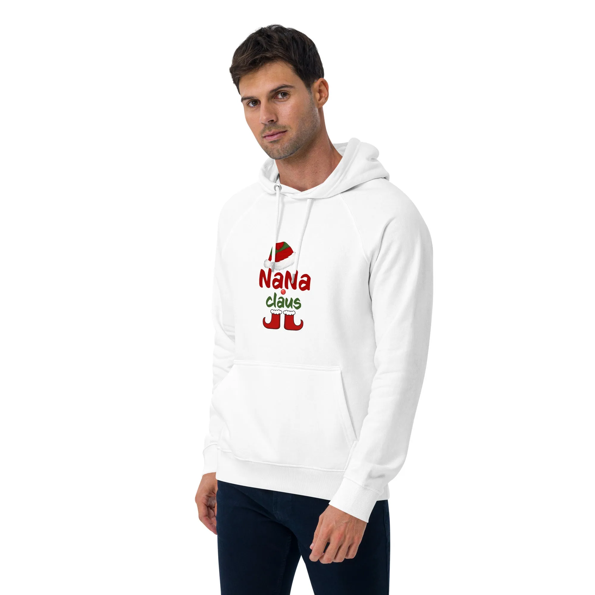 Nana Claus Graphics Men Eco Raglan Hoodie