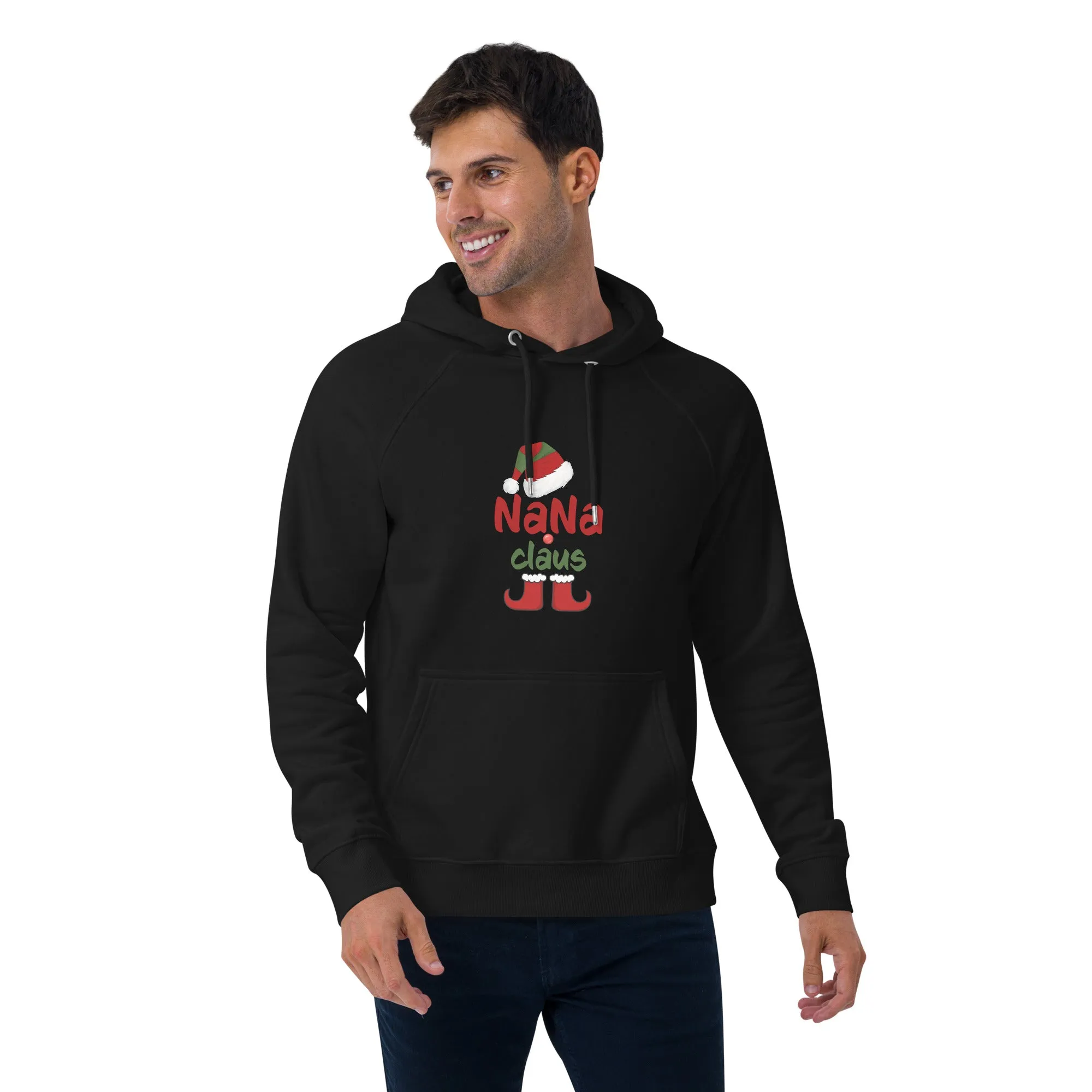 Nana Claus Graphics Men Eco Raglan Hoodie