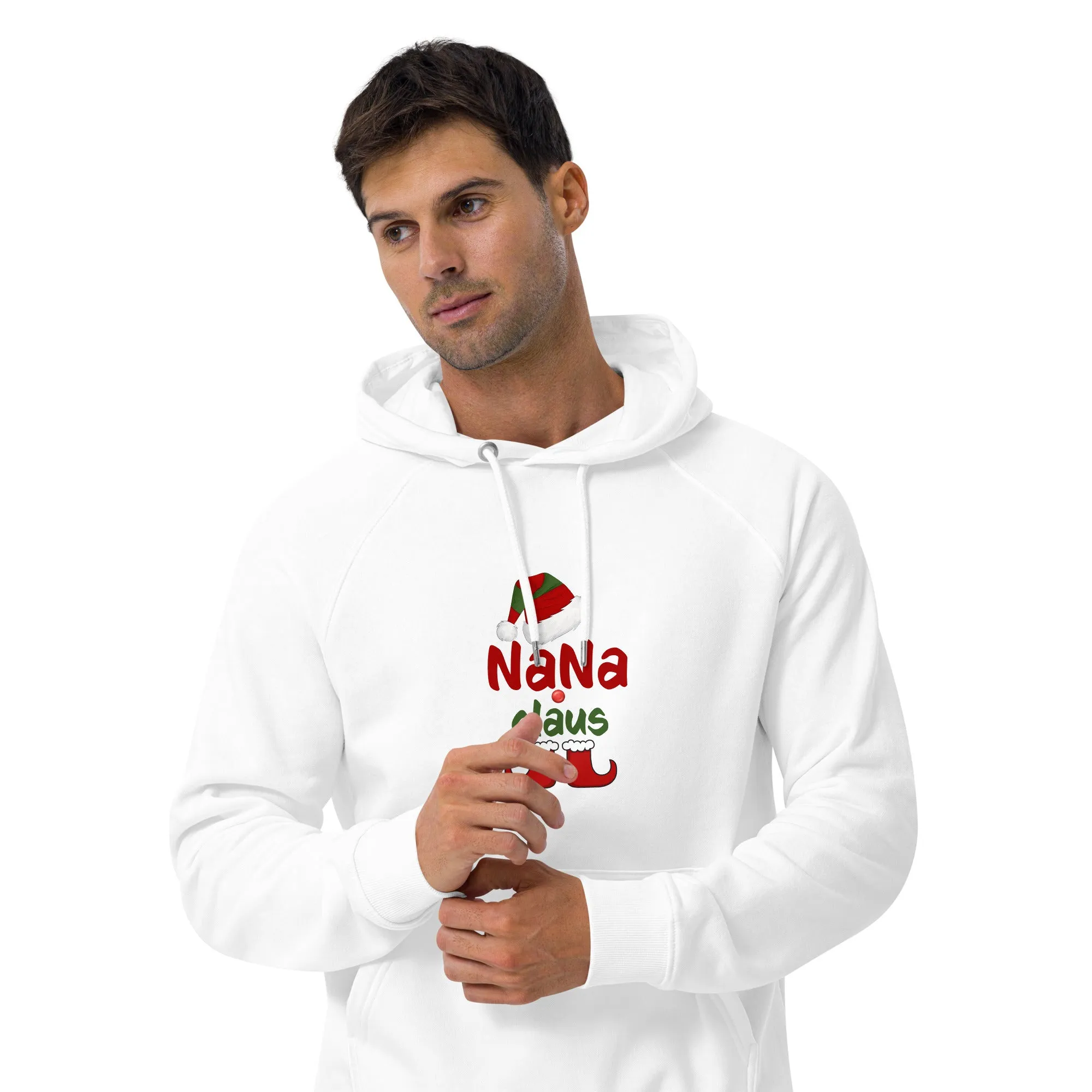 Nana Claus Graphics Men Eco Raglan Hoodie