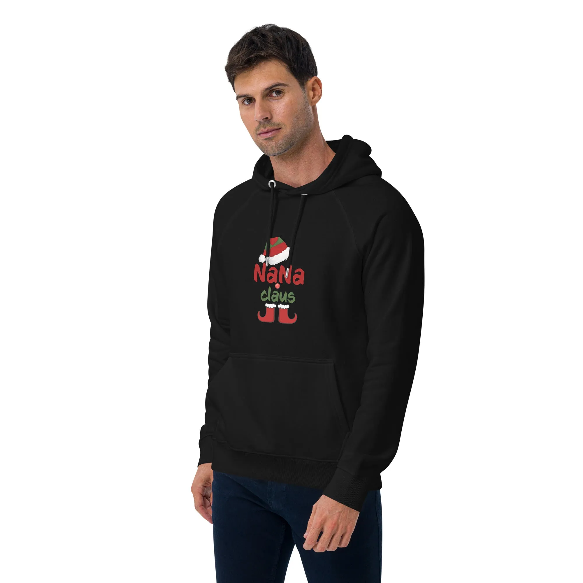 Nana Claus Graphics Men Eco Raglan Hoodie