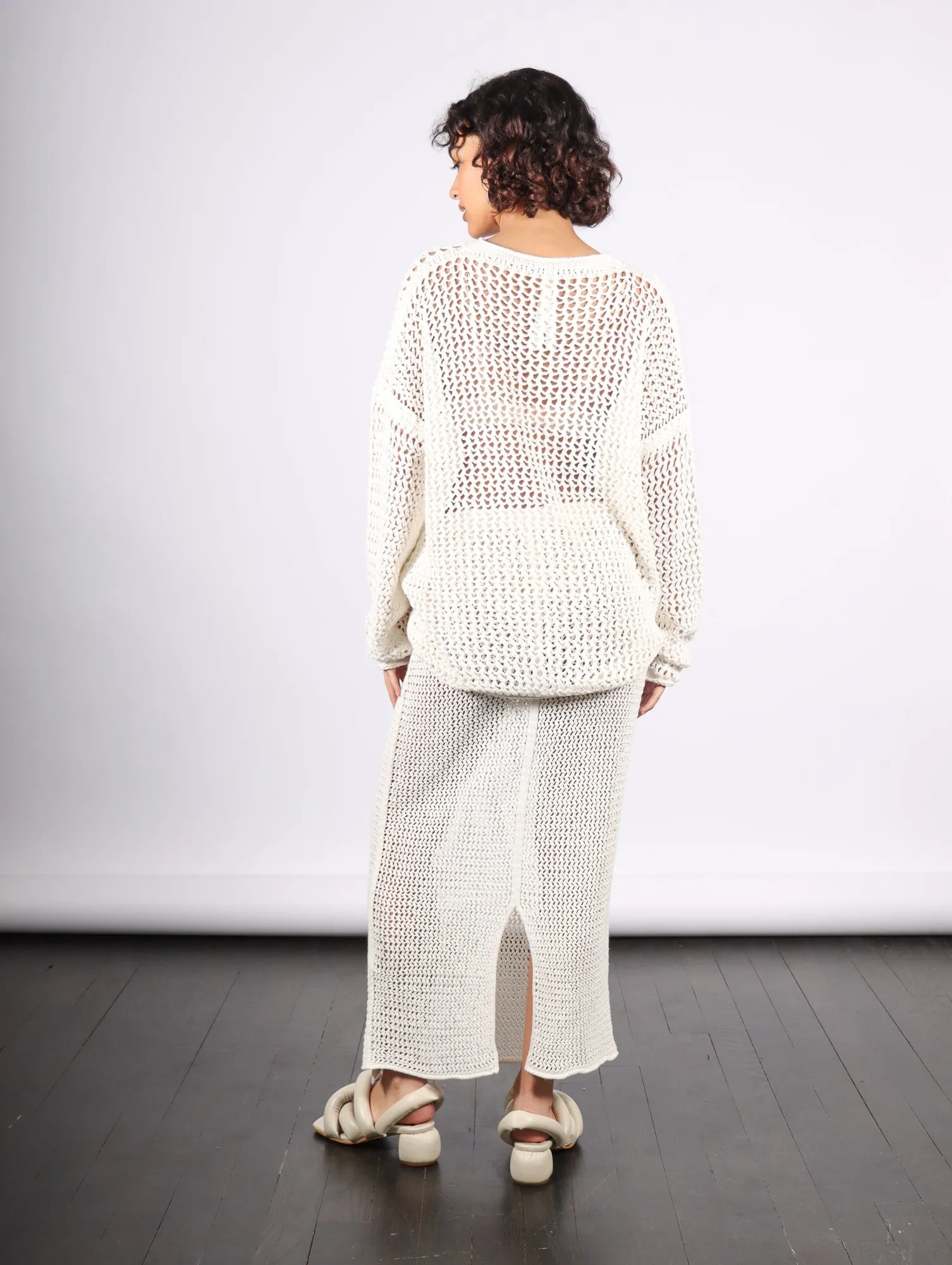 Net Skirt in Bone by Lauren Manoogian