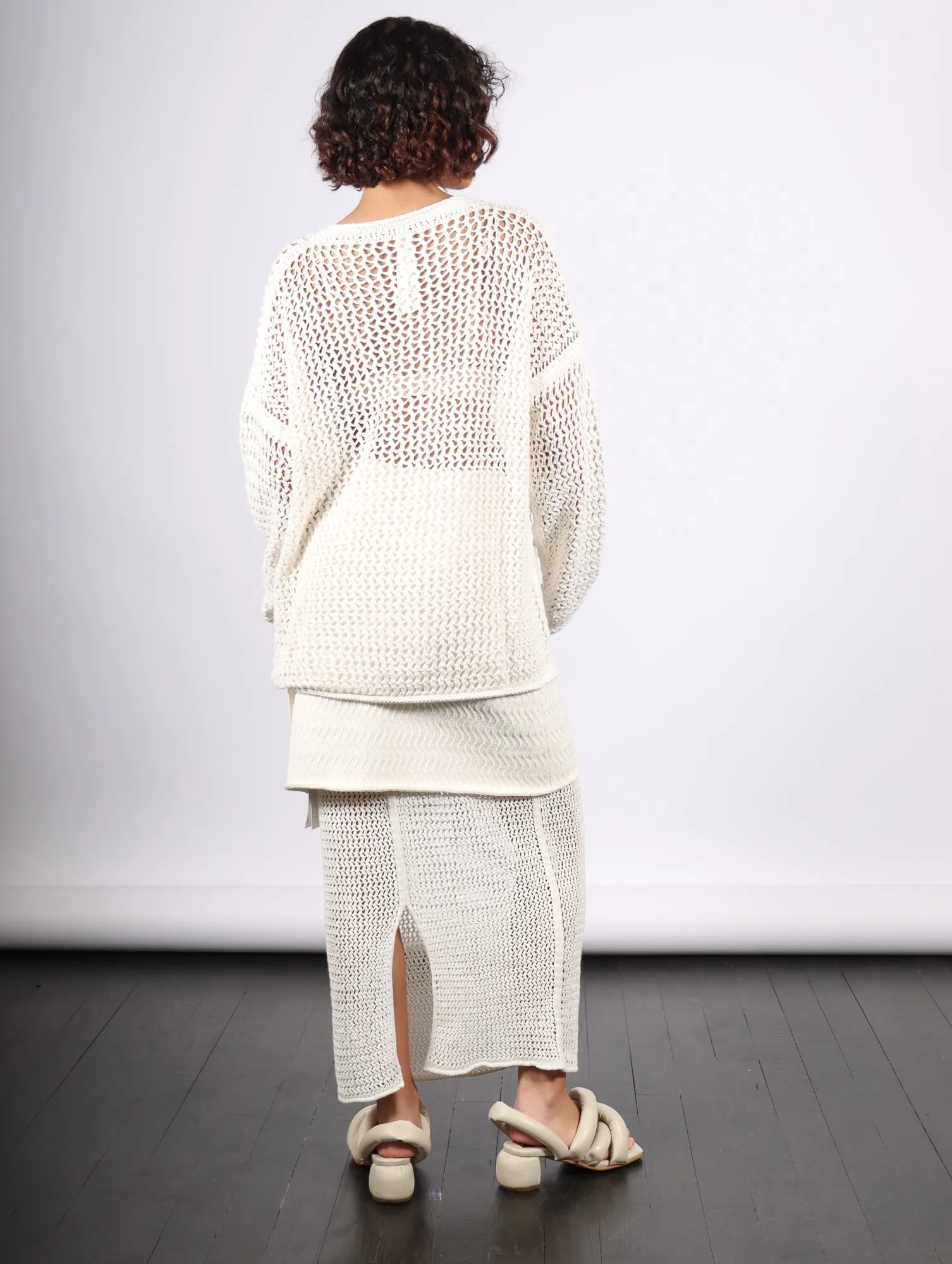 Net Skirt in Bone by Lauren Manoogian