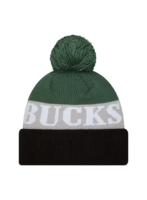 New Era Cuff Pom Shaded Milwaukee Bucks Knit Hat