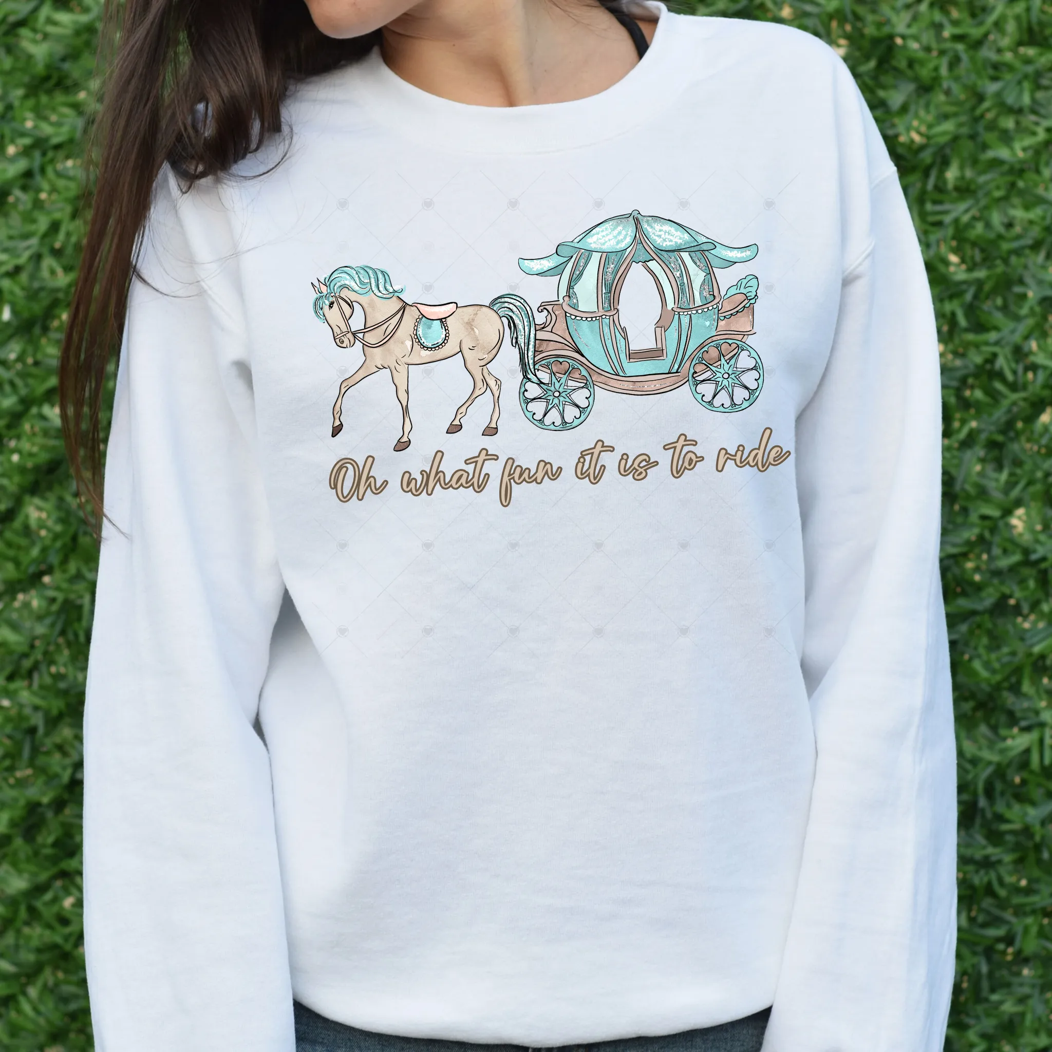 Oh What Fun It Is To Ride Princess Carriage Sweatshirt