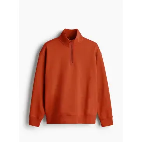 Orange Half Zip Sweatshirt